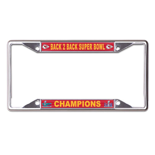 Kansas City Chiefs Super Bowl LVIII Champions License Plate Frame - Fan Shop TODAY