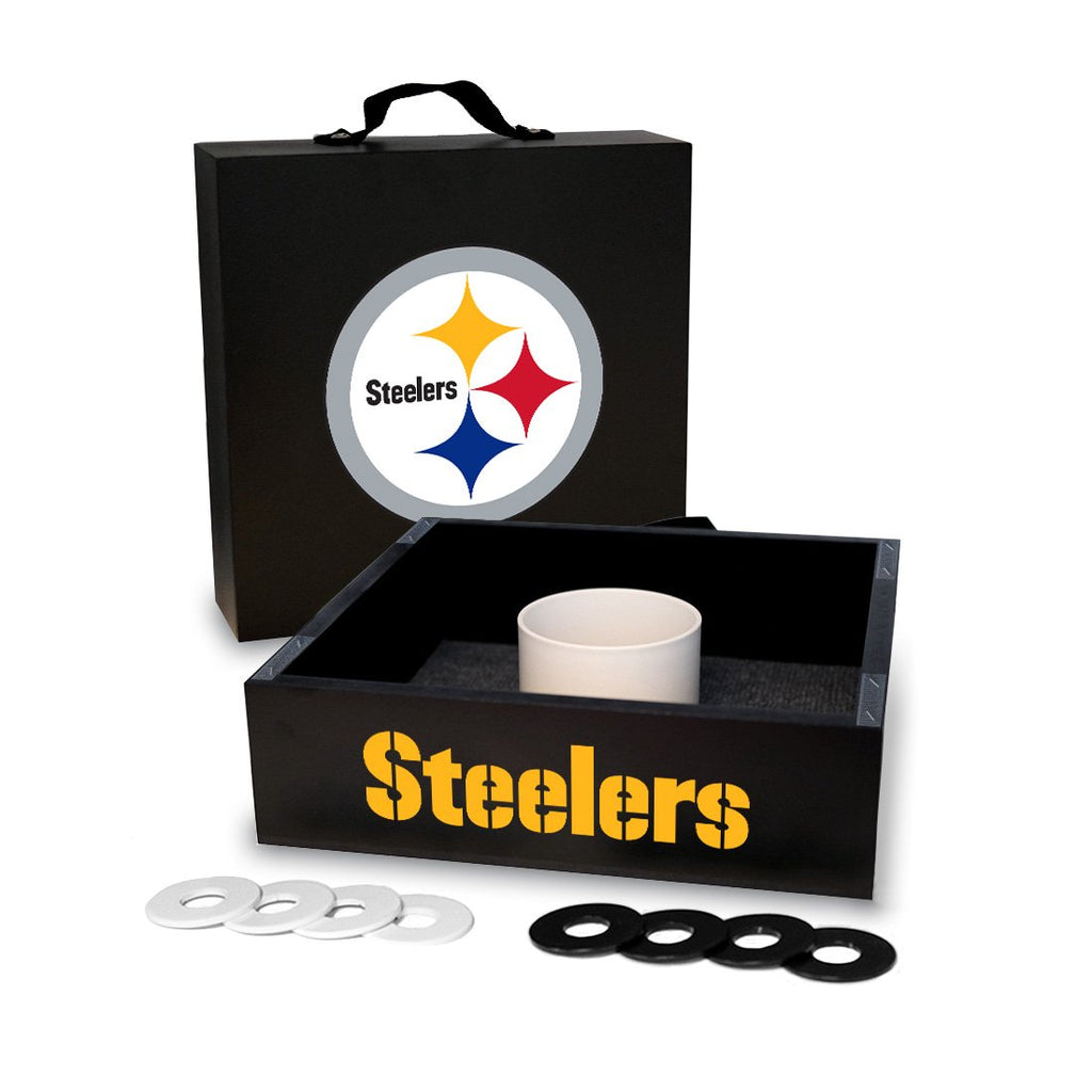 Pittsburgh Steelers 2' x 4' Onyx Cornhole Board Set