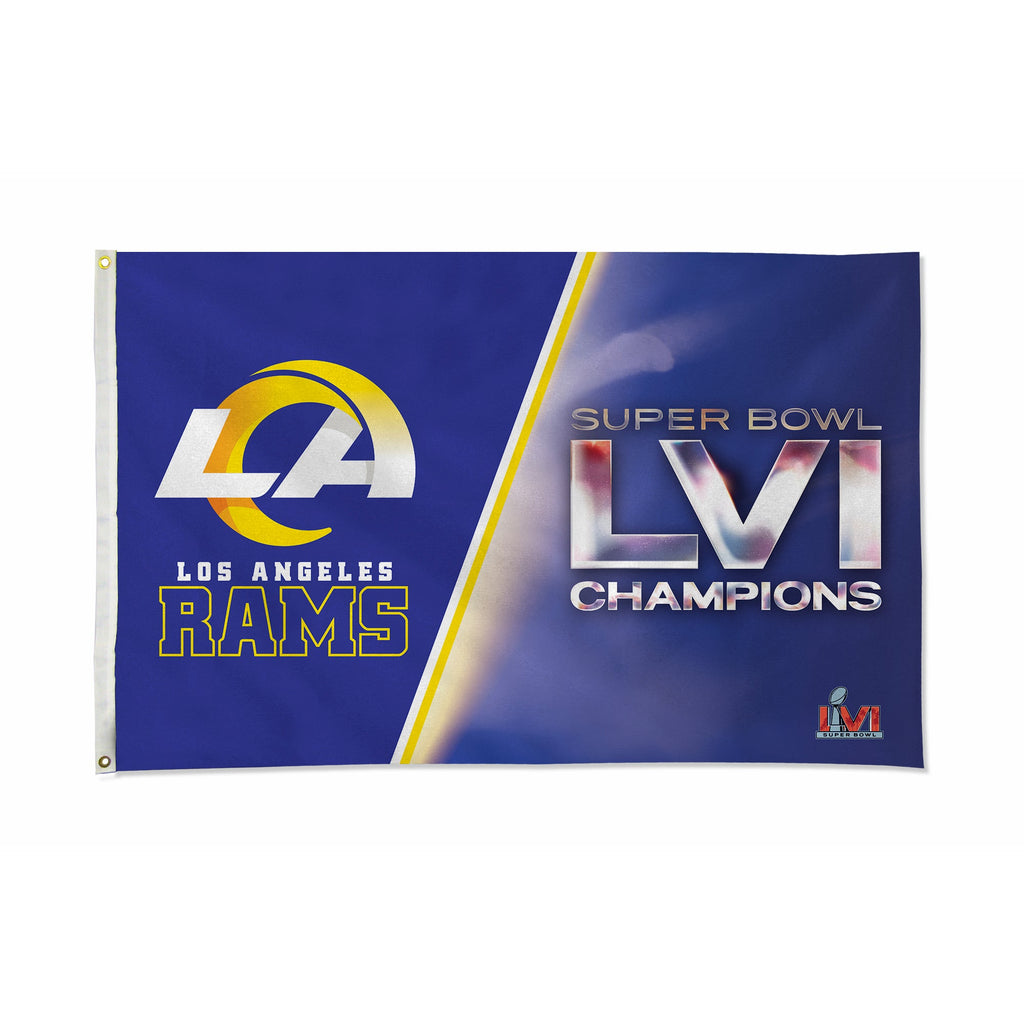 WinCraft Los Angeles Rams Super Bowl LVI Champions 3' x 5' 1-Sided Deluxe Flag