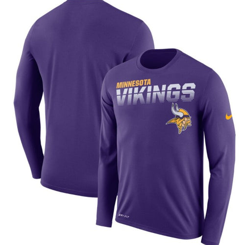 Minnesota Vikings Nike Sideline Line of Scrimmage Long Sleeve T-Shirt - Fan Shop TODAY