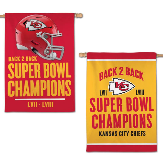 Kansas City Chiefs Super Bowl LVIII Champions Banner Flag 28" x 40" - Fan Shop TODAY