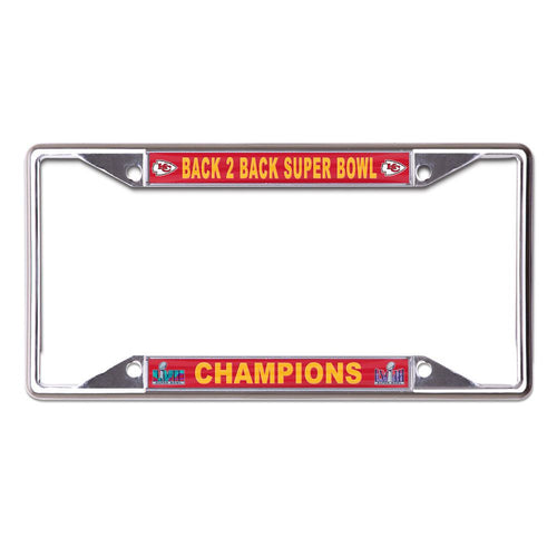 Kansas City Chiefs Super Bowl LVIII Champions License Plate Frame - Fan Shop TODAY