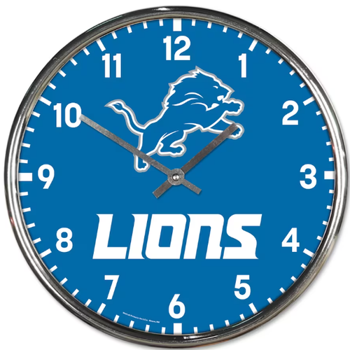 Detroit Lions NFL Chrome Wall Clock - Fan Shop TODAY