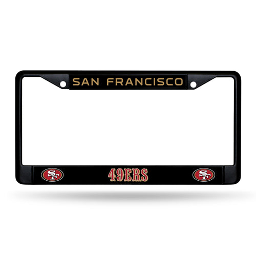 49ers NFL Chrome License Plate Frame (Black) - Fan Shop TODAY