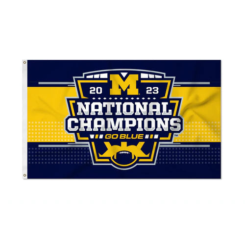 Michigan Wolverines 2023 National Champions 3' x 5' Deluxe Banner Flag - Fan Shop TODAY