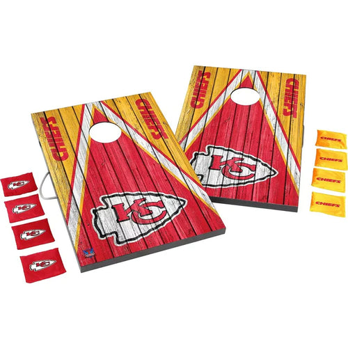 Kansas City Chiefs 2' x 3' Solid Wood Cornhole Board Tailgate Set - Fan Shop TODAY