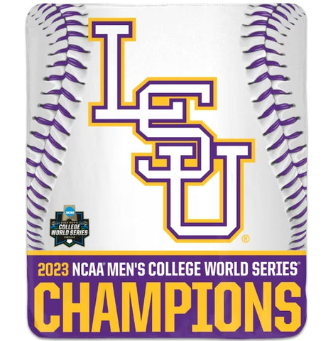 LSU Tigers 2023 NCAA Baseball World Series Champions Blanket 50"x60" - Fan Shop TODAY