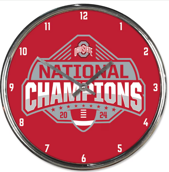 Ohio State Buckeyes 2024 National Champions Chrome Clock - Fan Shop TODAY