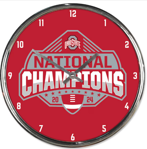 Ohio State Buckeyes 2024 National Champions Chrome Clock - Fan Shop TODAY