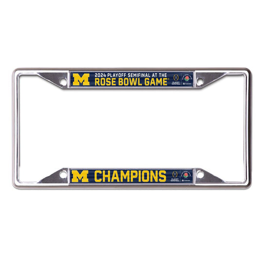 Michigan Wolverines 2024 Rose Bowl Champions Chrome License PLate Frame - Fan Shop TODAY