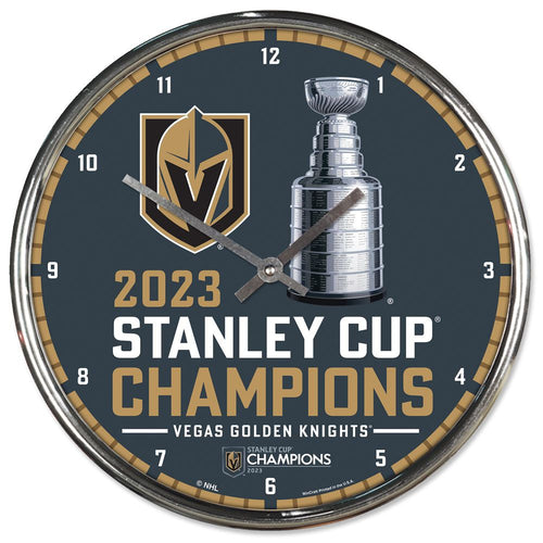 Las Vegas Golden Knights Stanley Cup Champions Chrome Clock - Fan Shop TODAY
