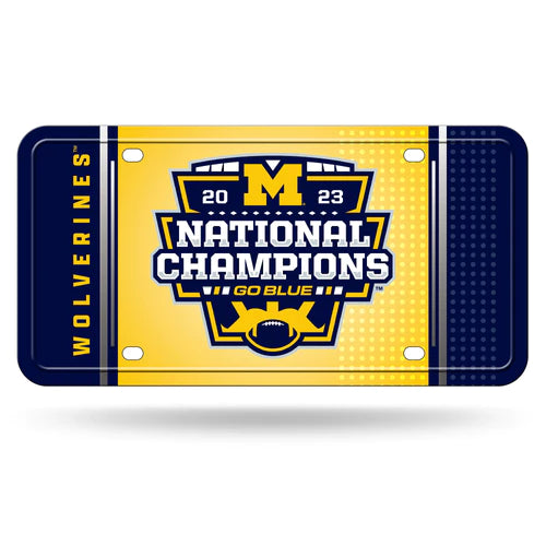 Michigan Wolverines 2023 National Champions Metal Auto Tag - Fan Shop TODAY