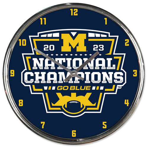 Michigan Wolverines 2023 National Champions Chrome Wall Clock - Fan Shop TODAY
