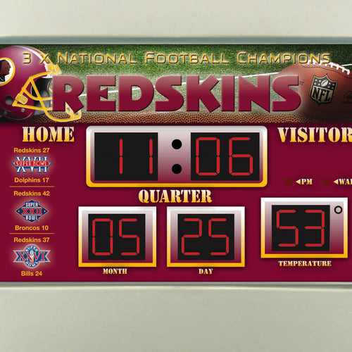 Washington Commanders NFL Scoreboard Alarm Clock - Fan Shop TODAY