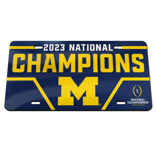 Michigan Wolverines 2023 National Champions laser Mirror License Plates - Fan Shop TODAY
