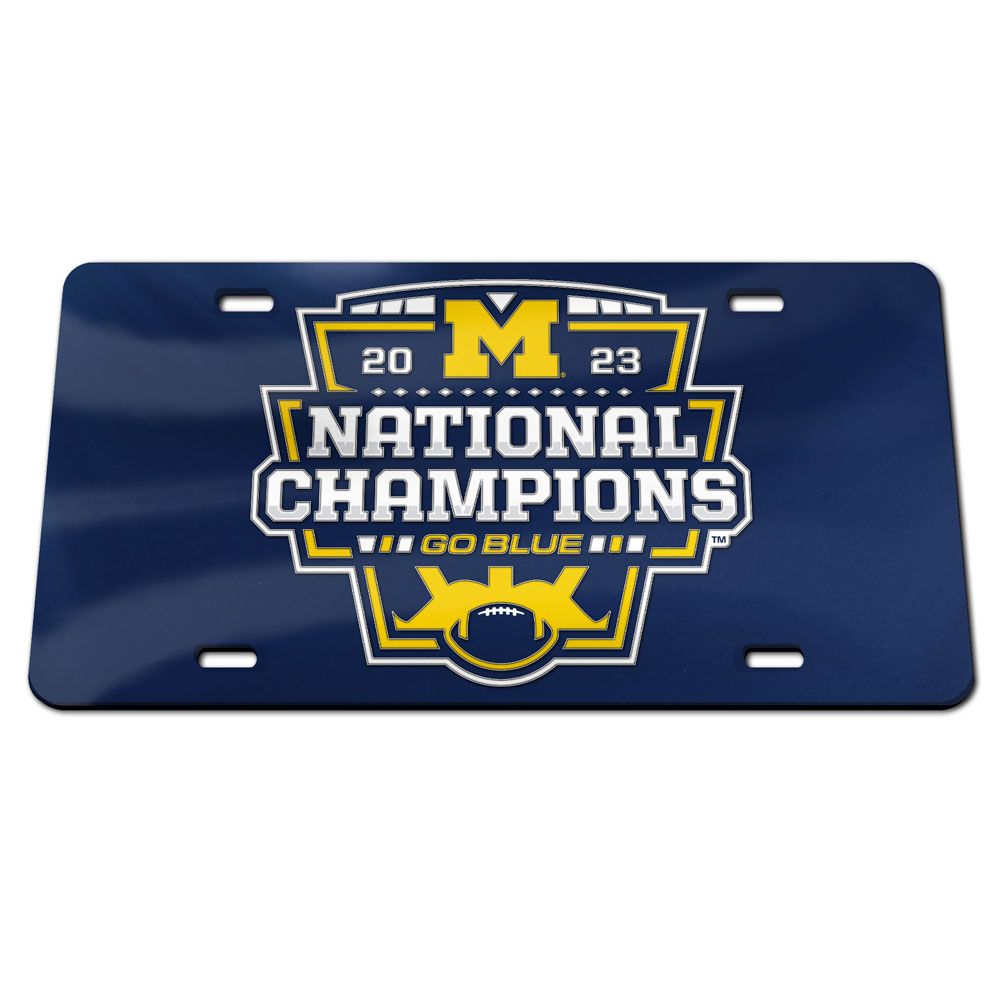 Michigan Wolverines 2023 National Champions laser Mirror License Plates ...