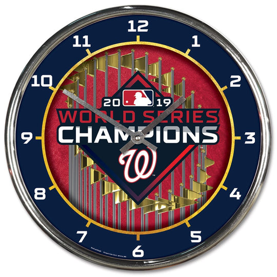 Washington Nationals 2019 World Series Champions Chrome Clock - Fan Shop TODAY