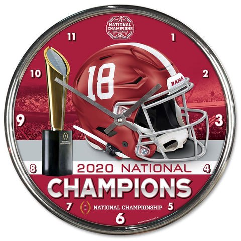 Alabama Crimson Tide 2020 National Champions Chrome Wall Clock - Fan Shop TODAY