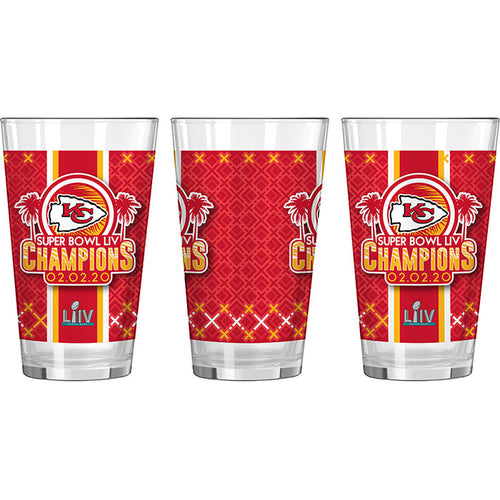 Kansas City Chiefs Super Bowl LIV Champions 16oz Pint Glass - Fan Shop TODAY