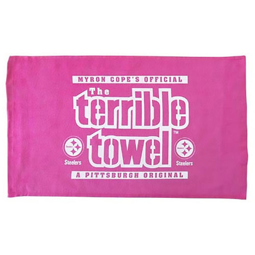 Pittsburgh Steelers MYRON COPE'S Pink Terrible Towel - Fan Shop TODAY