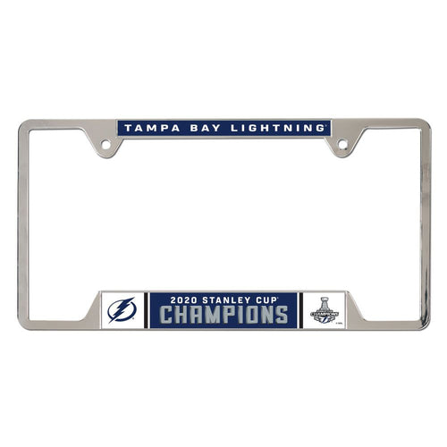 Tampa Bay Lightning 2020 Stanley Cup Champions License Plate Frame - Fan Shop TODAY