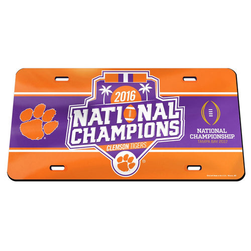 Clemson Tigers NCAA "National Champions" Mirror License Plate - Fan Shop TODAY