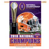 Clemson Tigers 2018 National Champions Banner Flag 28" x 40" - Fan Shop TODAY