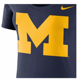 Wolverines NCAA Nike Women's Blue Logo Scoop Neck T-Shirt - Fan Shop TODAY