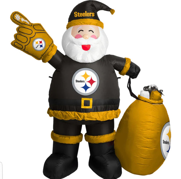 Pittsburgh Steelers Inflatable Santa 7' - Fan Shop TODAY