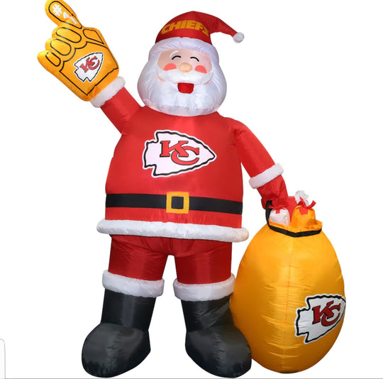 Kansas City Chiefs 7' Inflatable Santa - Fan Shop TODAY