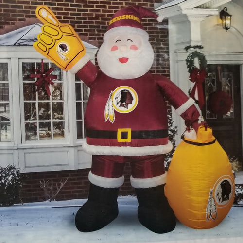 Washington Commanders NFL Inflatable Santa 7' - Fan Shop TODAY