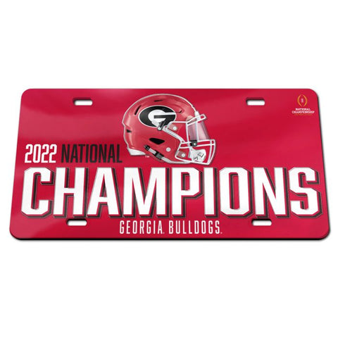 Georgia Bulldogs 2022 National Champions Laser Mirror License Plates - Fan Shop TODAY