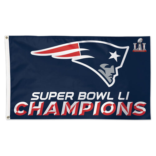 Patriots NFL Super Bowl LI Champions 3' x 5' Deluxe Flag - Fan Shop TODAY