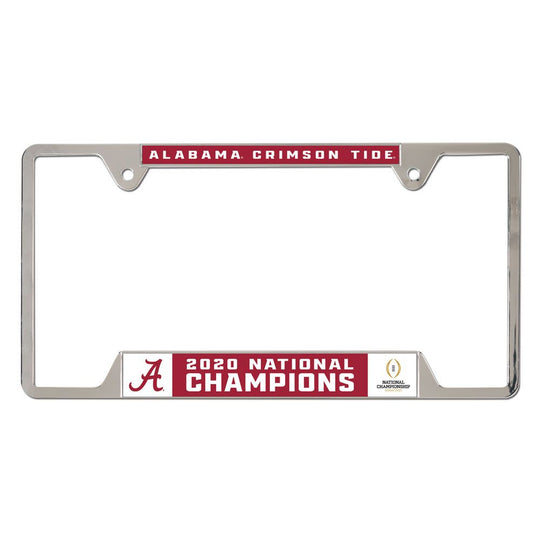 Alabama Crimson Tide 2020 National Champions Metal License Plate Frame - Fan Shop TODAY
