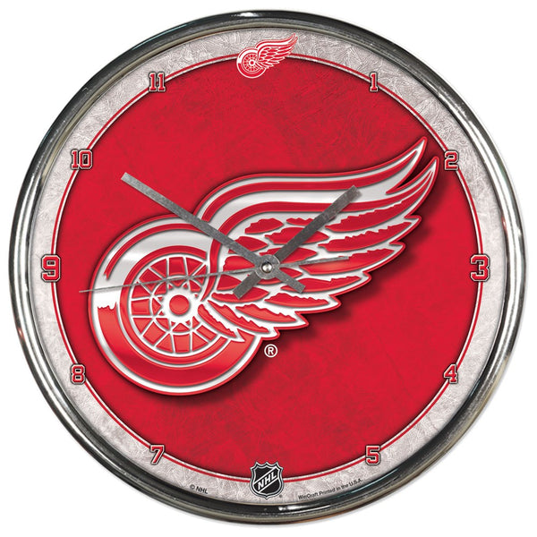 Detroit Red Wings Chrome Wall Clock - Fan Shop TODAY