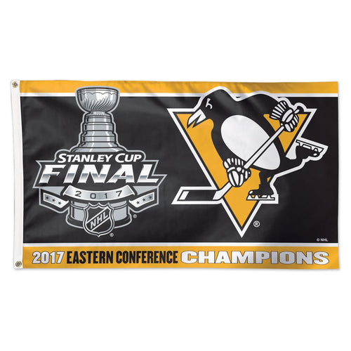 Penguins NHL 2017 Eastern Conference Champions 3' x 5' Deluxe Flag - Fan Shop TODAY