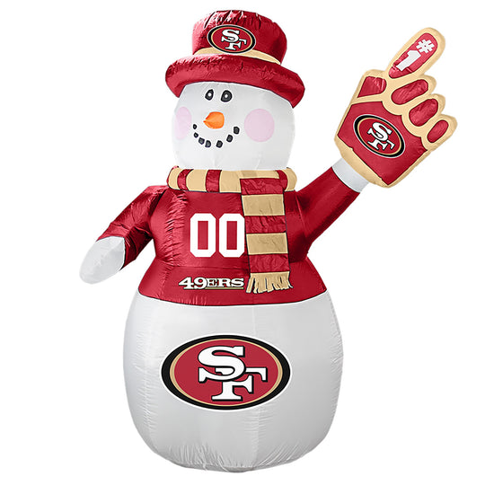 San Francisco 49ers NFL Inflatable Snowman 7' - Fan Shop TODAY