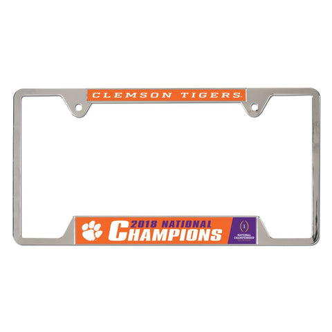 Clemson Tigers 2018 National Champions License Plate Frame - Fan Shop TODAY