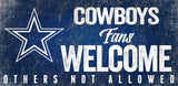 Cowboys NFL Wood Signs Fans Welcome 12x6 - Fan Shop TODAY