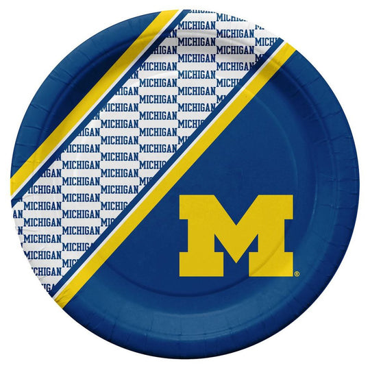 Wolverines NCAA Paper Plates 20 Pack - Fan Shop TODAY