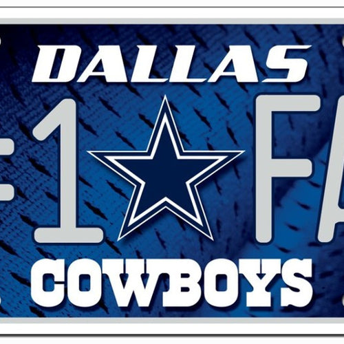 Cowboys NFL Metal License Plate #1 FAN - Fan Shop TODAY