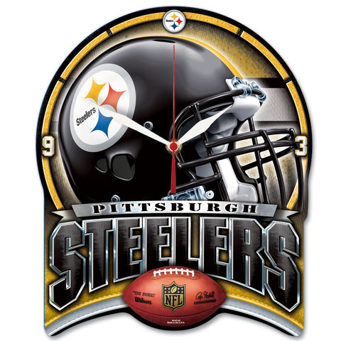 Steelers NFL Plaque HD Wall Clock 13" - Fan Shop TODAY