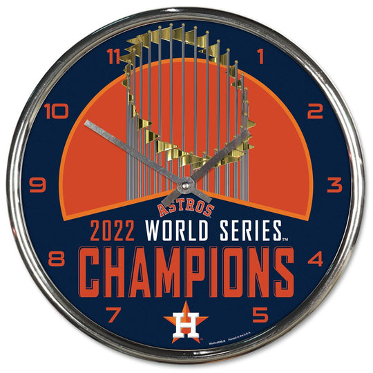 Houston Astros 2022 World Series Champions Chrome Wall Clock 12" - Fan Shop TODAY