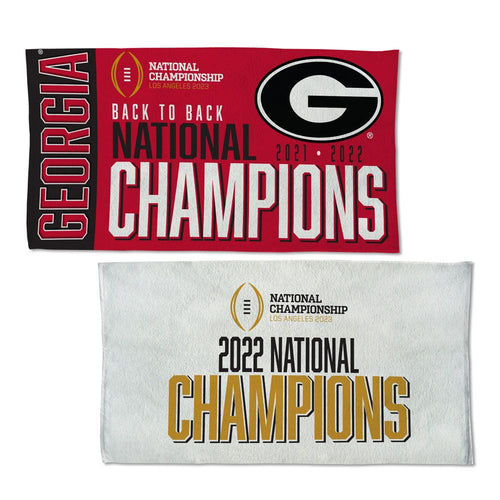 Georgia Bulldogs 2022 National Champions Locker Room Towel 22'' x 42'' - Fan Shop TODAY