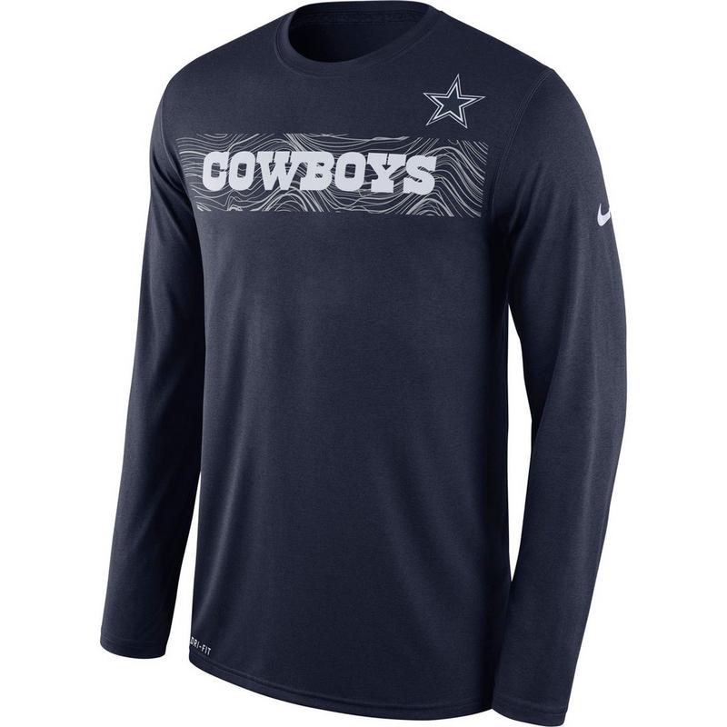 Dallas Cowboys Nike Sideline Legend Performance Long Sleeve Shirt S / Navy by Fan Shop Today