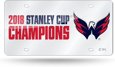 Washington Capitals 2018 NHL Stanley Cup Champions Mirror License Plate - Fan Shop TODAY
