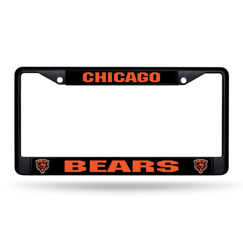 Bears NFL Chrome License Plate Frame (Black) - Fan Shop TODAY