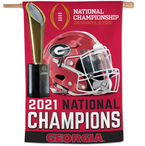 Georgia Bulldogs 2021 National Champions 28'' x 40'' Single-Sided Vertical Banner Flag - Fan Shop TODAY