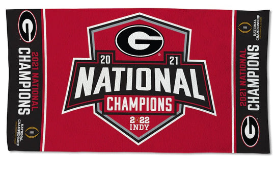 Georgia Bulldogs 2021 National Champions Locker Room Towel 22'' x 42'' - Fan Shop TODAY