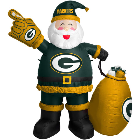 Green Bay Packers NFL 7' Inflatable Santa - Fan Shop TODAY